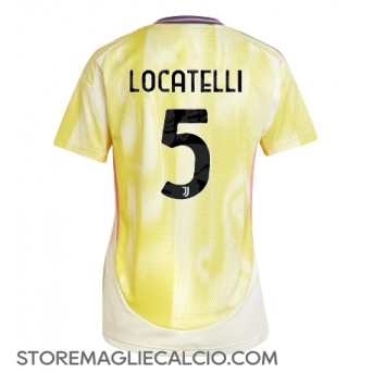 Juventus Manuel Locatelli #5 Maglia Gara Trasferta Repliche 2024-25 Donna